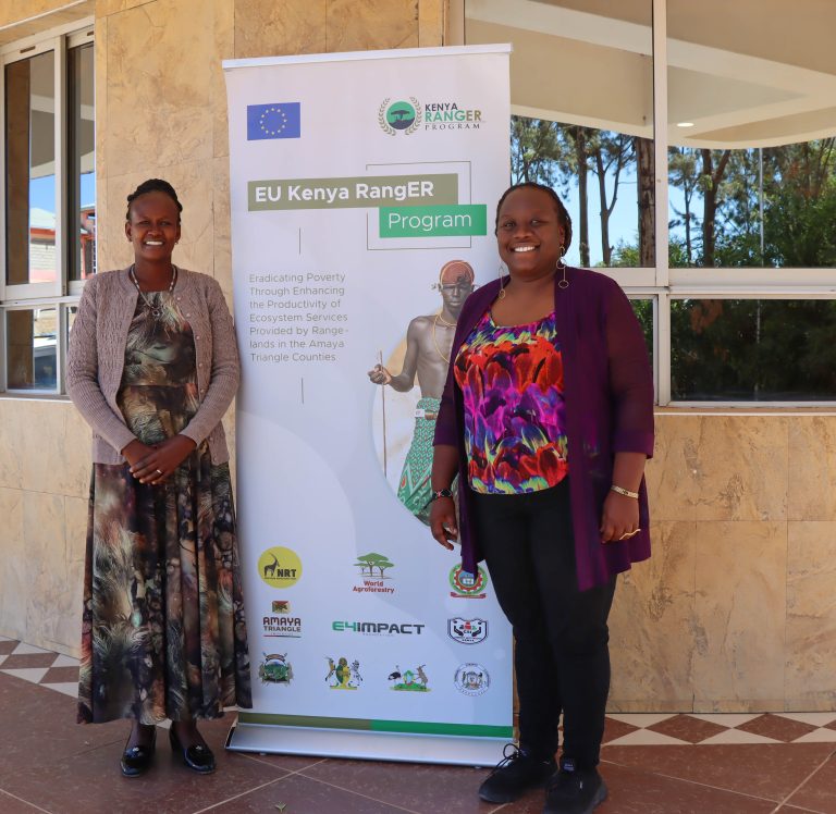 Milkha Lolkurum, CEO of Community Safety Initiative – Kenya (CSI) together with Chebet Cheruiyot, Project Coordinator, E4Impact Entrepreneurship Center.
